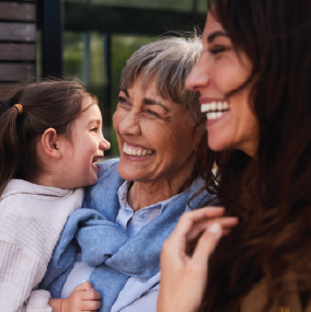 3 Generations of grandmother, mother and baby girl