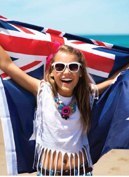 Aussie Girl and Flag