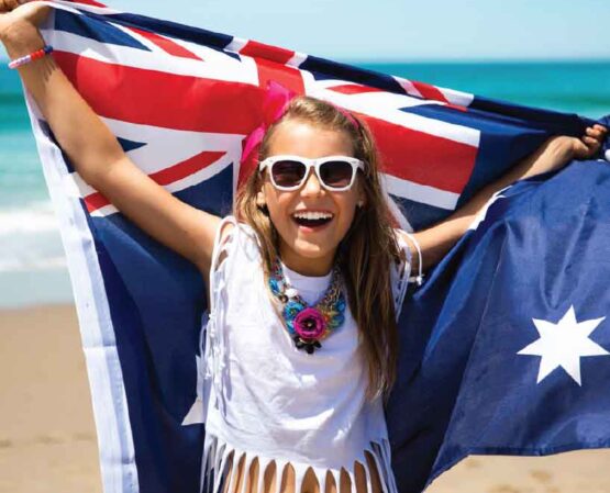 Aussie Girl and Flag