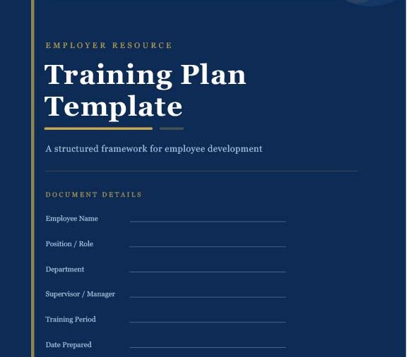 Employee Training Plan Template